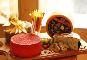 Assorted cheeses at the Mandarin Deli's Wines and Tapas