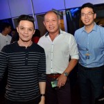 Tattoo Endorser Bamboo, Globe's CEO and President Ernest Cu and Head of Broadband Business Gilbert Simpao.